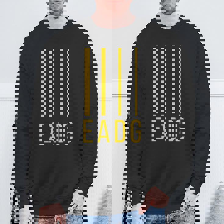 ベースプレーヤーギタリスト Eadg 4弦ベースギター スウェットシャツ 高齢者への贈り物