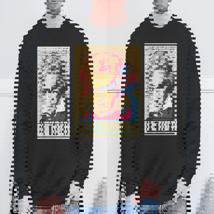 ベートーベン クラシカル音楽作曲家 レトロ スウェットシャツ 高齢者への贈り物