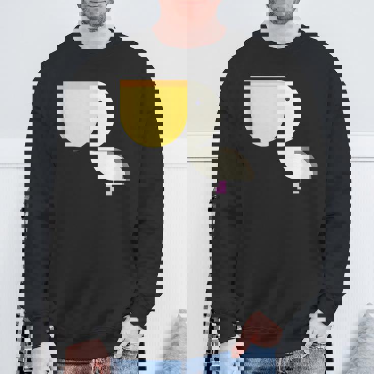 ペリカン アニマル イラスト ミニマル 図案 シンプル ユニセックス ギフト スウェットシャツ 高齢者への贈り物