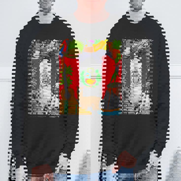 ペルー ペルー国旗 ペルーのルーツ ペルーの遺産 誇り高きペルー人 ペルーの誇り スウェットシャツ 高齢者への贈り物