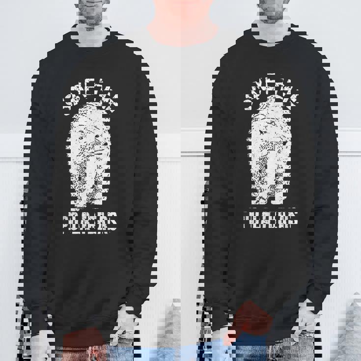 ホッキョクグマを救え 絶滅危惧種の北極動物 スウェットシャツ 高齢者への贈り物