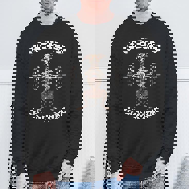 ポンピング ウェイトリフティング おもしろい イタリアングレイハウンド スウェットシャツ 高齢者への贈り物