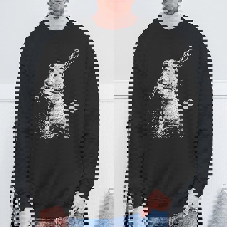 モルモット 野球 スポーツ ペット好き スウェットシャツ 高齢者への贈り物