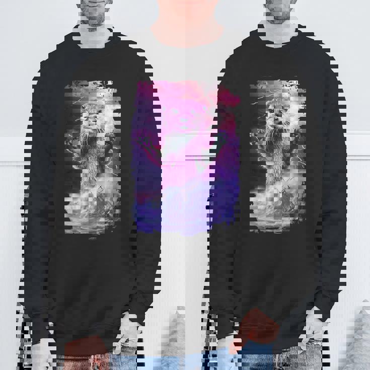 モンスター・クラーケン カワウソ神話 深海の生き物 スウェットシャツ 高齢者への贈り物