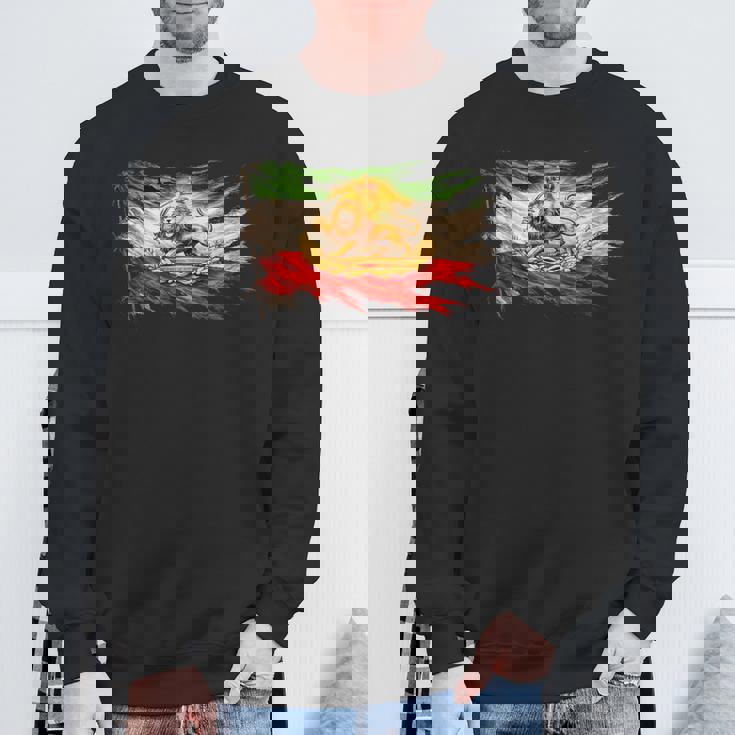 ライオンと太陽のエンブレムが付いたイランの国旗、ヴィンテージペルシャ遺産。 スウェットシャツ 高齢者への贈り物