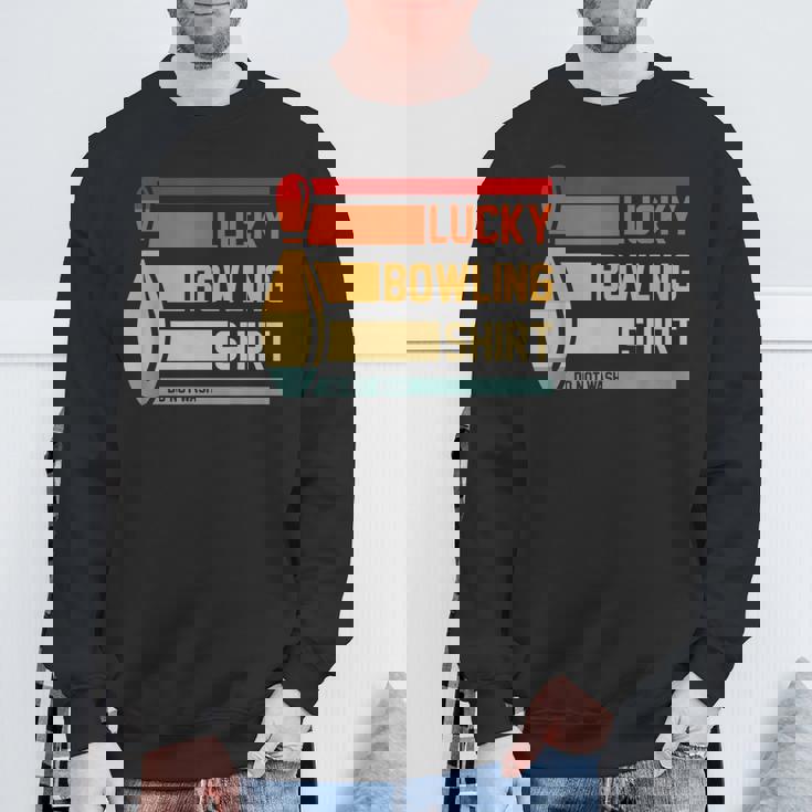 ラッキーボーリングシャツ おもしろボーリングトーナメントボウラーヴィンテージ スウェットシャツ 高齢者への贈り物