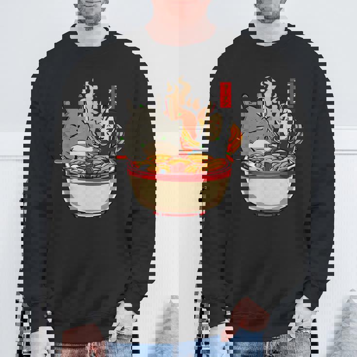 ラーメンプールパーティー かわいい日本アニメヌードルフード スウェットシャツ 高齢者への贈り物