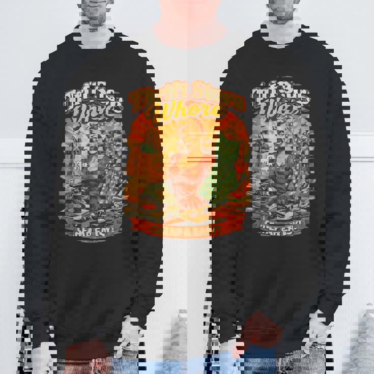 リサイクル ストア 売春婦 レトロ 笑顔 ショッピング ヴィンテージ スウェットシャツ 高齢者への贈り物