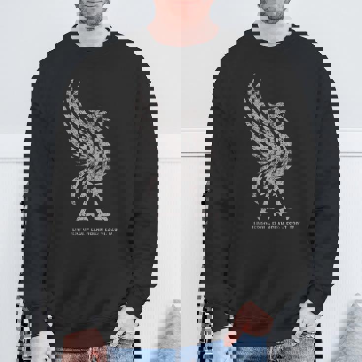 リバプール イングランド Est1207 Colossal Liverbird Grey Age スウェットシャツ 高齢者への贈り物