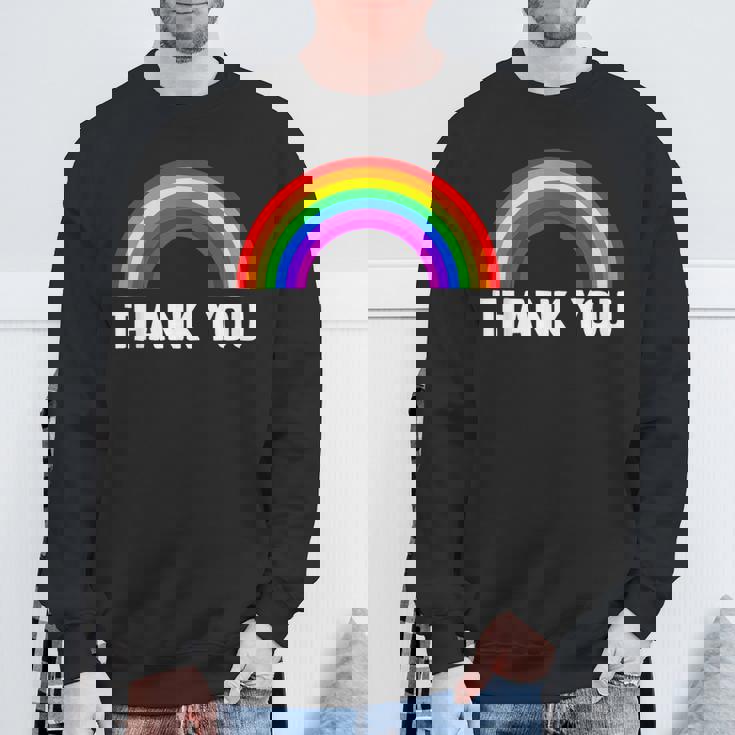レインボー Thank You スウェットシャツ 高齢者への贈り物
