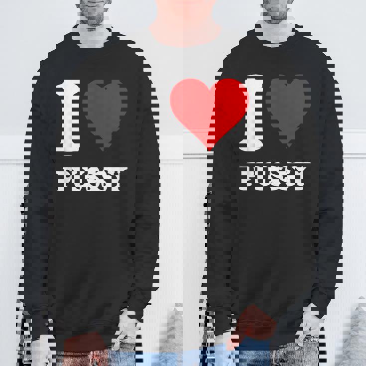 レッドハート I Love Pussy スウェットシャツ 高齢者への贈り物