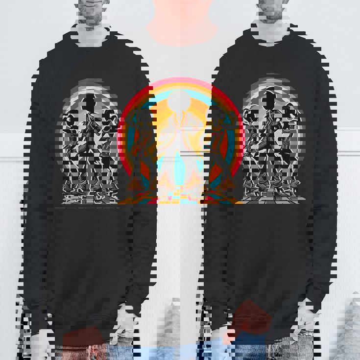 レトロ アフロ ソウル 音楽 グルーヴ ダンス ファンキー ディスコ スウェットシャツ 高齢者への贈り物