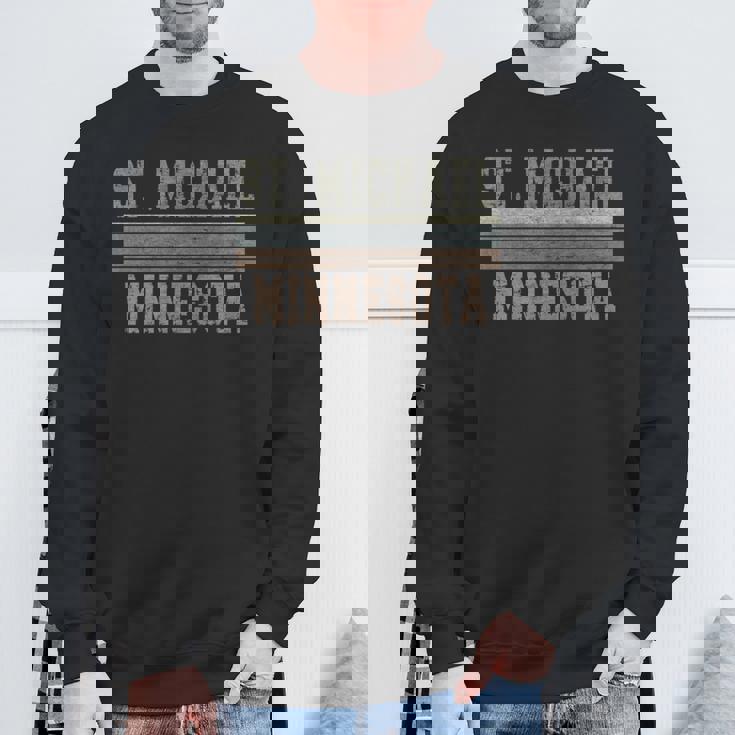 レトロ セントマイケル ミネソタ 長袖tシャツ スウェットシャツ 高齢者への贈り物