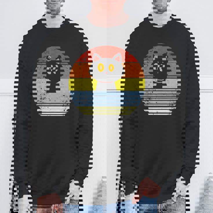 レトロ 猫 ヴィンテージ かわいい 子猫 ニャー キティ キティ スウェットシャツ 高齢者への贈り物