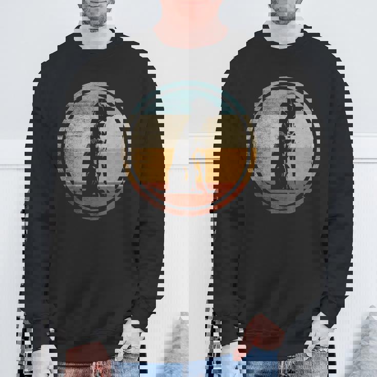 レトロなビンテージ デザインのワイマラナー犬 スウェットシャツ 高齢者への贈り物