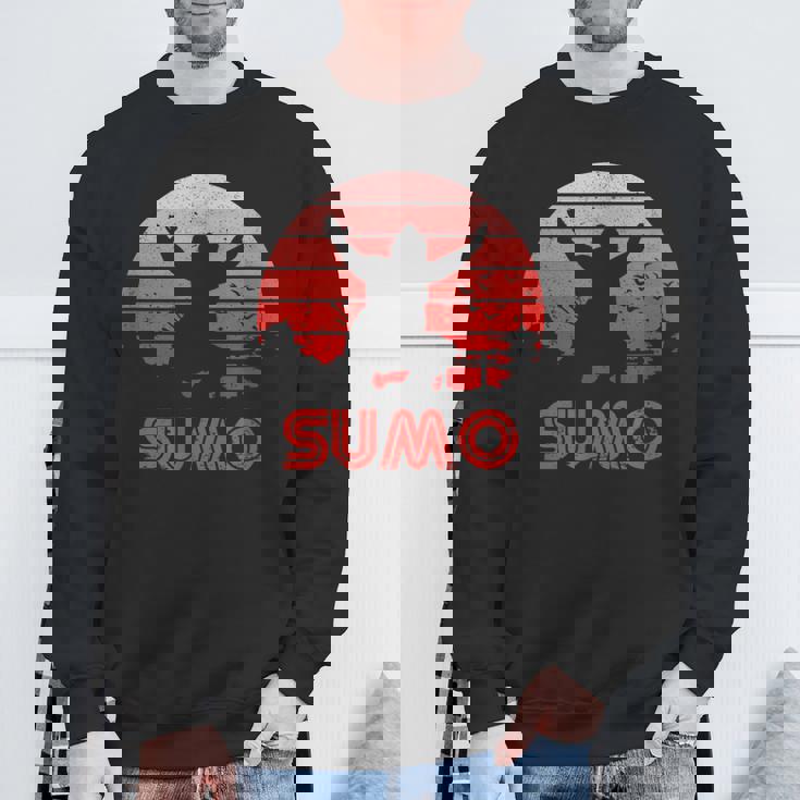 レトロサンセット相撲 スウェットシャツ 高齢者への贈り物