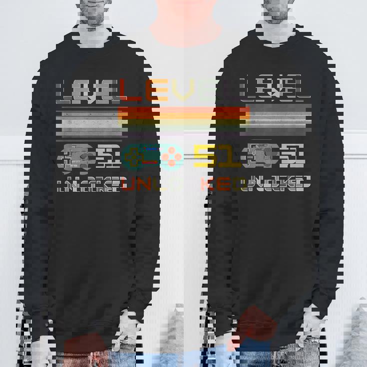 レベル51 アンロック ゲーマー 51歳の誕生日 スウェットシャツ 高齢者への贈り物