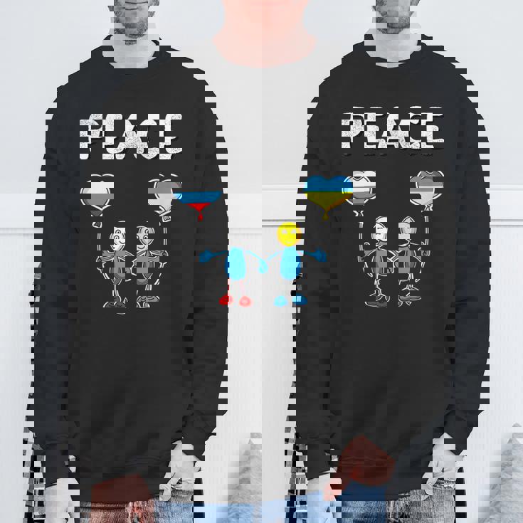 ロシアとウクライナの間の平和 長袖tシャツ スウェットシャツ 高齢者への贈り物