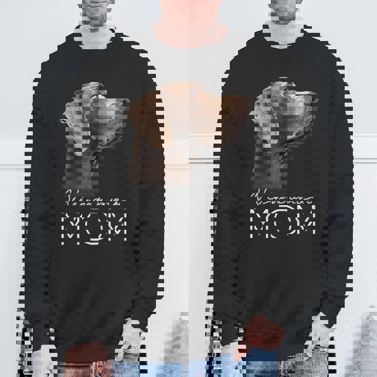 ワイマラナー 犬 ママ スウェットシャツ 高齢者への贈り物