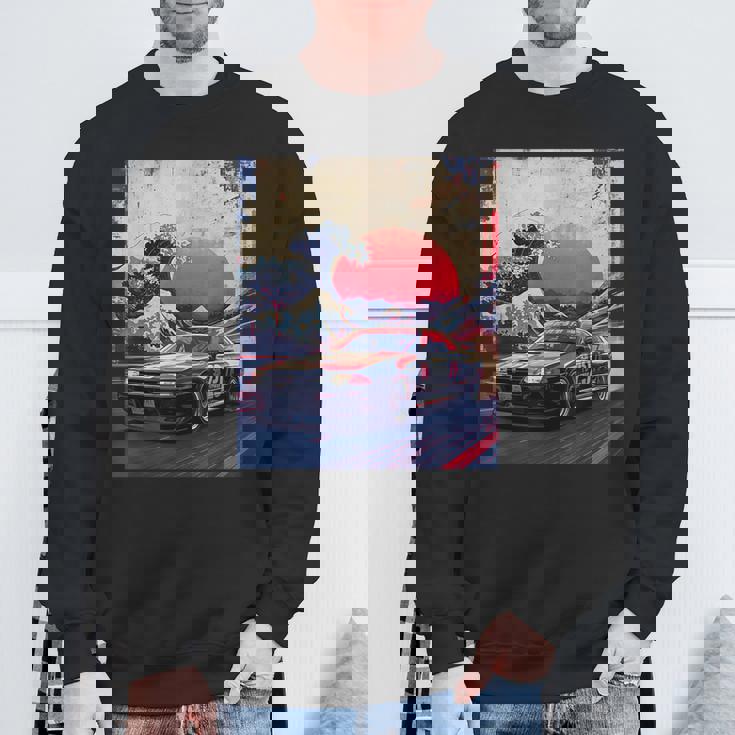 ヴィンテージ Jdm ドリフト レースカー 和波沖 神奈川 アート スウェットシャツ 高齢者への贈り物