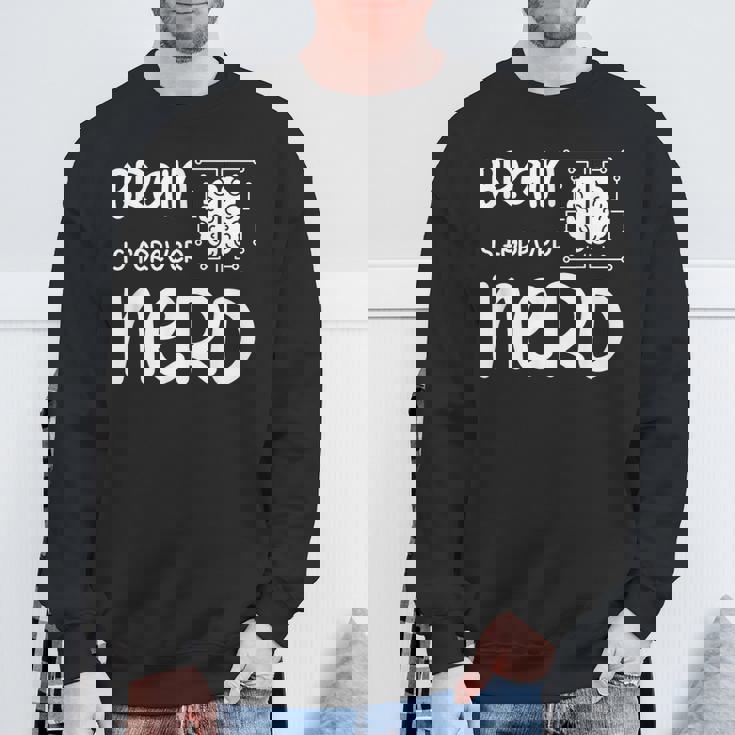 ヴィンテージ NERDファレル Brain Is Forever Nerd ギフトアイデア スウェットシャツ 高齢者への贈り物