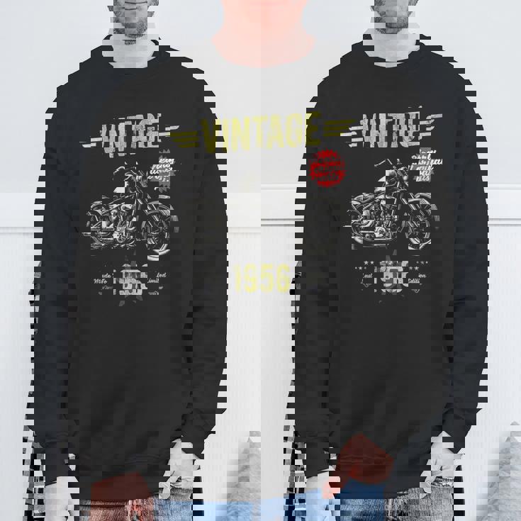 ヴィンテージ クラシック 誕生 1956 70歳の誕生日 レトロ バイク スウェットシャツ 高齢者への贈り物