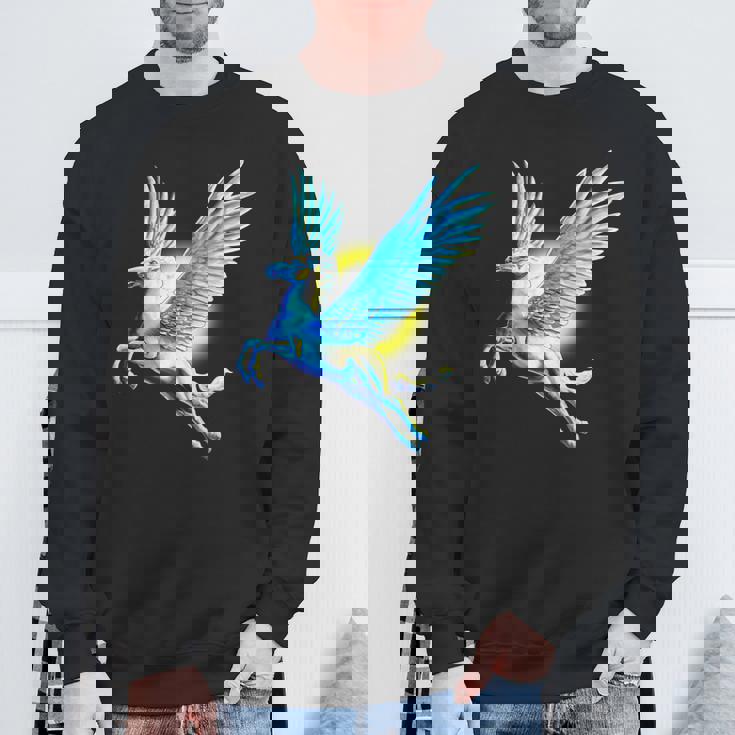 ヴィンテージ ペガサス 神話 ギリシャ空飛ぶ馬 神話 スウェットシャツ 高齢者への贈り物