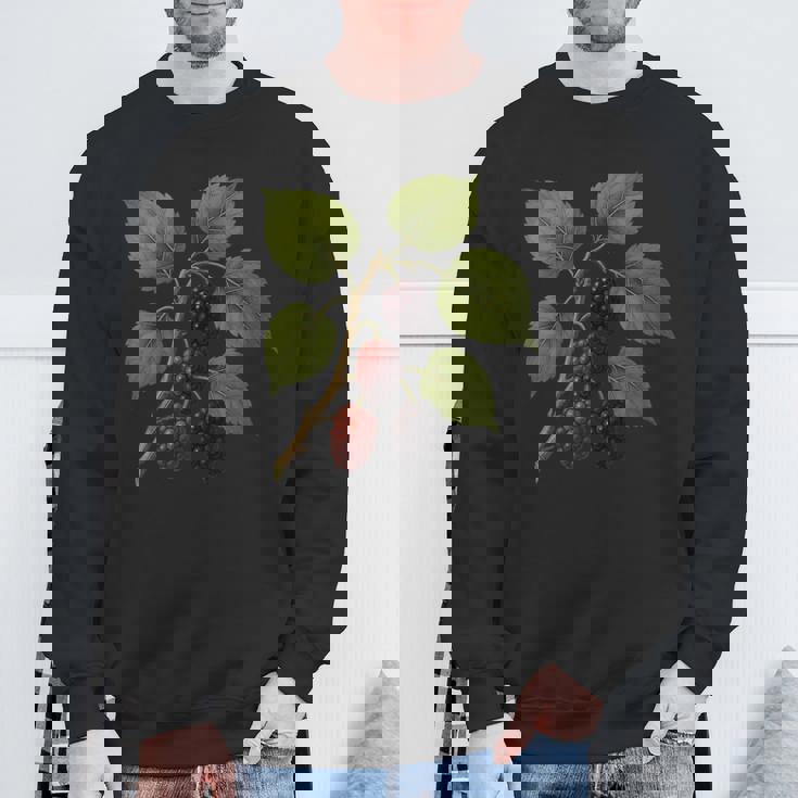 ヴィンテージ ボタニカル 桑 自然 フルーツ アートプリント スウェットシャツ 高齢者への贈り物