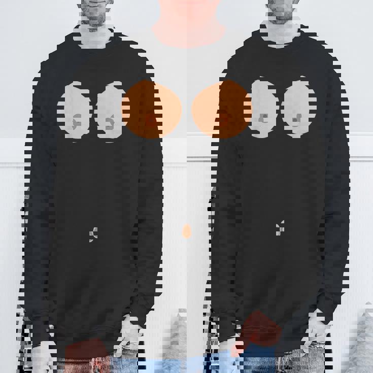 乳首おへそボタン おっぱい 面白いコスチューム スウェットシャツ 高齢者への贈り物