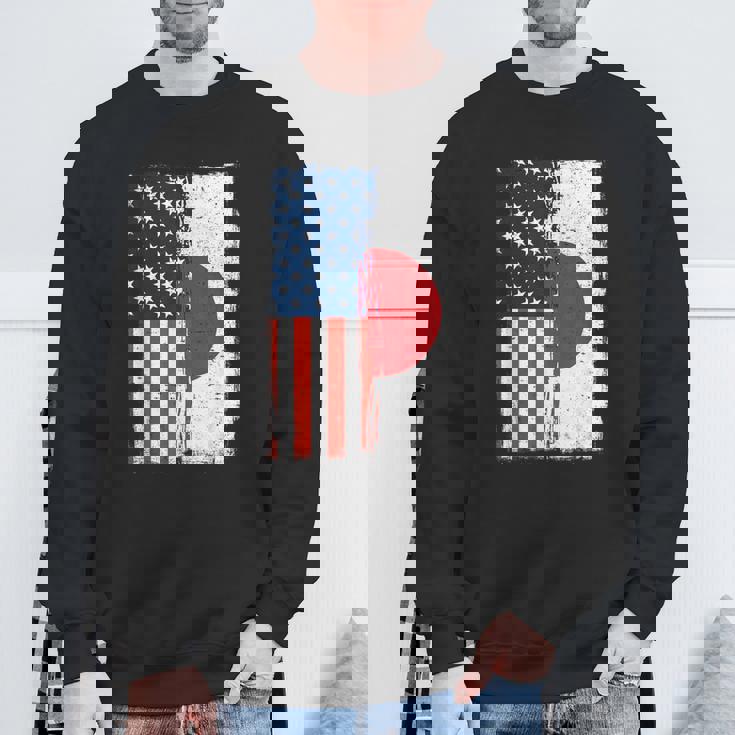 半日半 アメリカ国旗 日米ルーツ スウェットシャツ 高齢者への贈り物