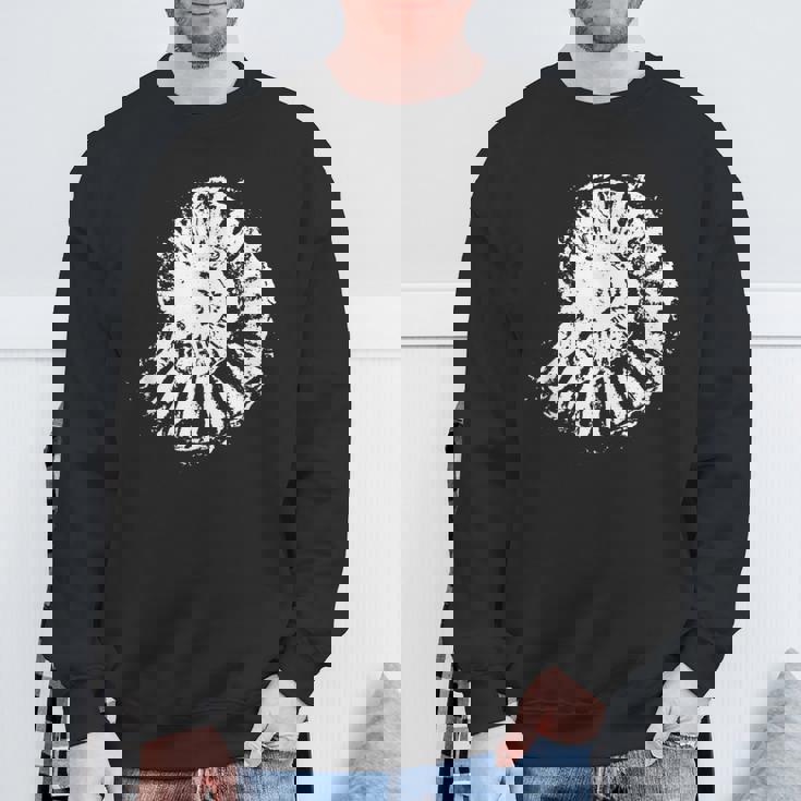 古生物学 アンモナイトプリント、古生物学者 化石アンモナイト スウェットシャツ 高齢者への贈り物