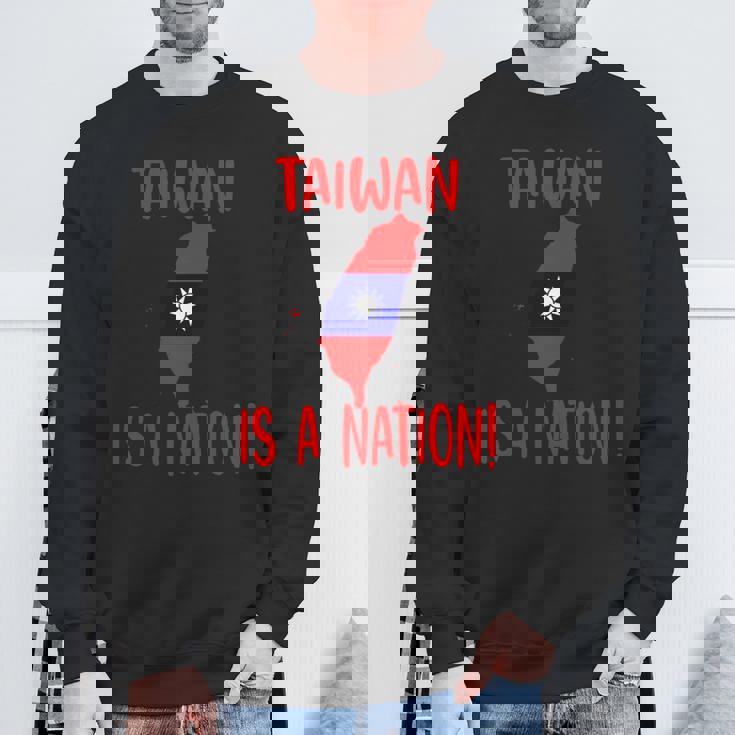 台湾は国です！ 中国を止めろ！ 長袖tシャツ スウェットシャツ 高齢者への贈り物