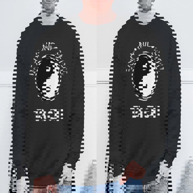 太極拳の心と体の健康のための陰陽師 長袖tシャツ スウェットシャツ 高齢者への贈り物