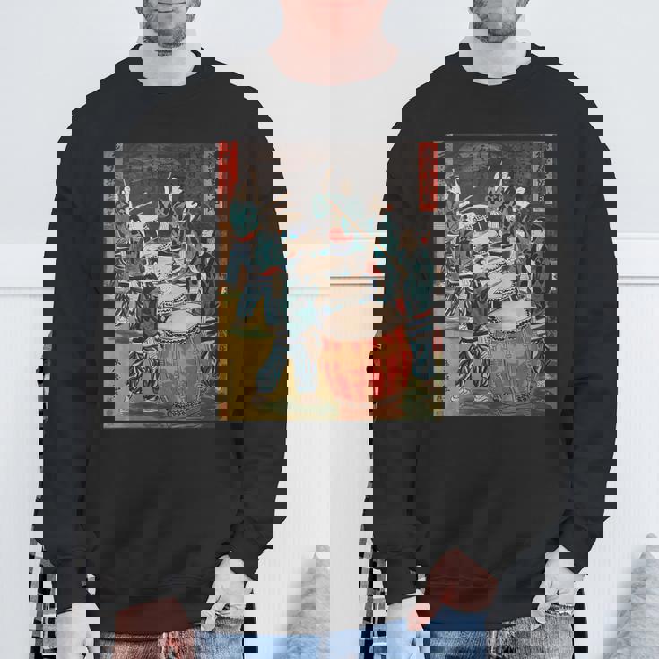 太鼓 太鼓 日本文化 日本 太鼓 音楽 楽器 スウェットシャツ 高齢者への贈り物