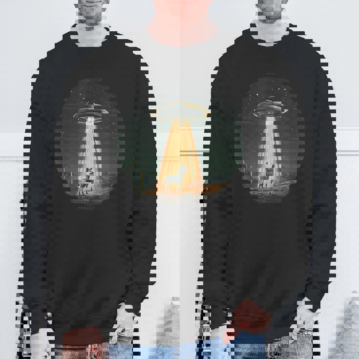 宇宙宇宙人のためにufoに誘拐された宇宙好きのロバ スウェットシャツ 高齢者への贈り物