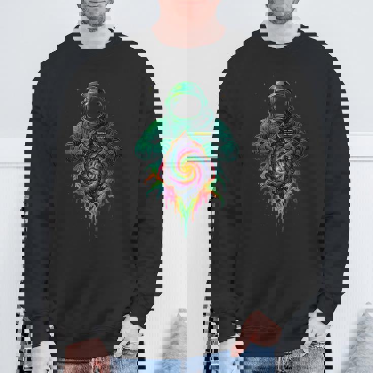 宇宙飛行士が宇宙の裂け目 スウェットシャツ 高齢者への贈り物