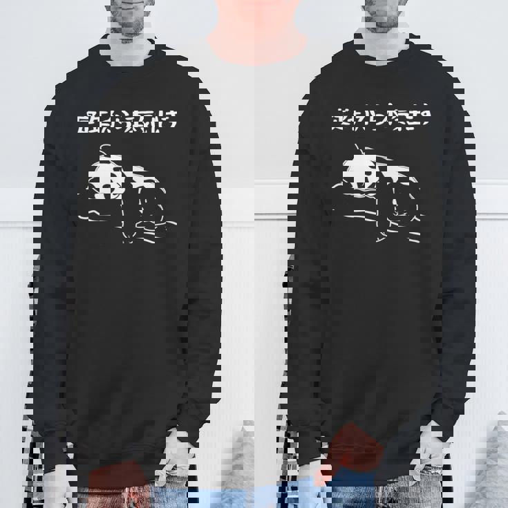 定年から本気出す パンダ ギャグ ジョーク 定年 退職 老後 還暦 趣味 定年祝い おもしろ ネタ 長袖tシャツ スウェットシャツ 高齢者への贈り物