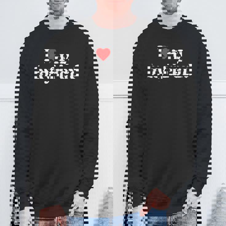 彼氏を愛してる I Love My Boyfriend スウェットシャツ 高齢者への贈り物
