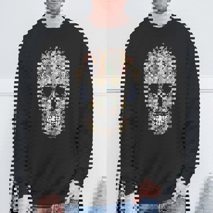 怖い スカル バニー ウサギ ホラー ハロウィン スウェットシャツ 高齢者への贈り物