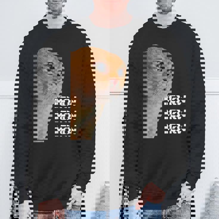 愚かなおしゃべり猫のミームニャーニャーニャー。 スウェットシャツ 高齢者への贈り物