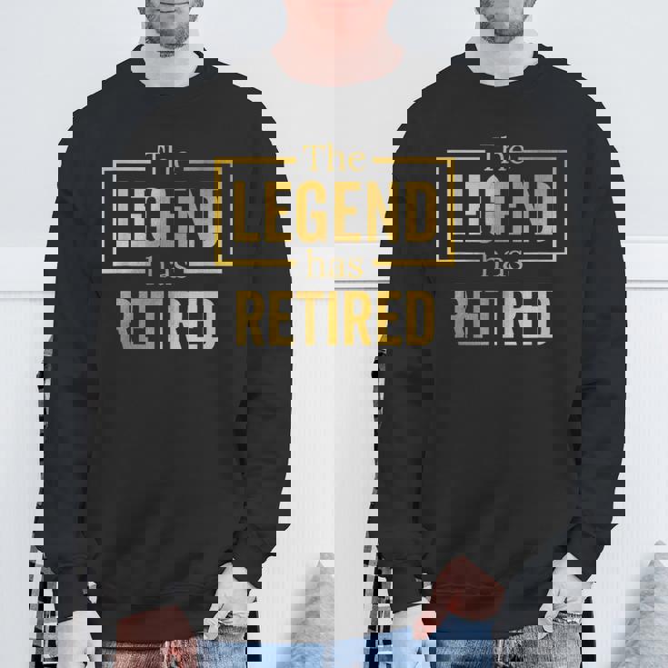昔は同僚の定年退職祝いに、レジェンドと一緒に働いてた スウェットシャツ 高齢者への贈り物