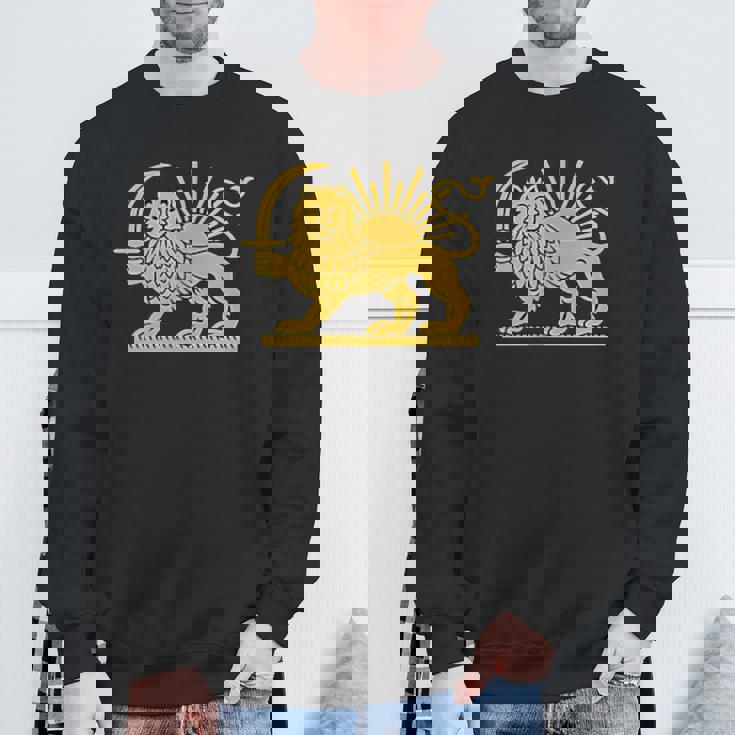無料のイランライオンと太陽の旗 – ペルシャの遺産シンボルデザイン スウェットシャツ 高齢者への贈り物