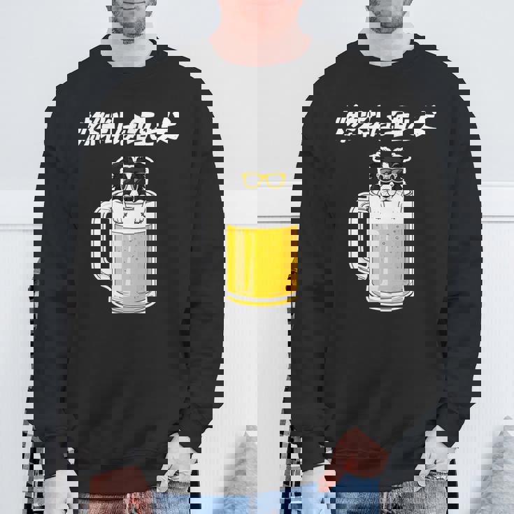 燃料は酒 ボーダーコリー グッズ 犬 おもしろ 面白い ネタ 飲み会 長袖tシャツ スウェットシャツ 高齢者への贈り物
