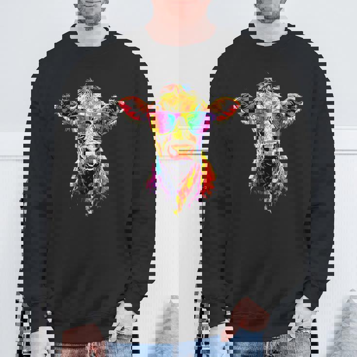 牛 農家 牛乳 ビーガン 子牛 牧場 甘い牛 スウェットシャツ 高齢者への贈り物