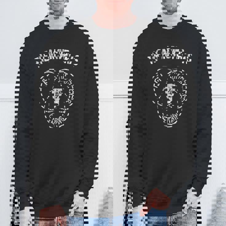 答えは42 ダグラス・アダムスのベン図 スウェットシャツ 高齢者への贈り物