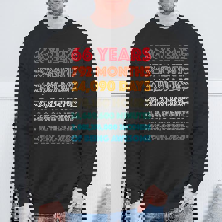 素晴らしい66歳の誕生日プレゼント 面白い レトロ 66歳の誕生日 スウェットシャツ 高齢者への贈り物