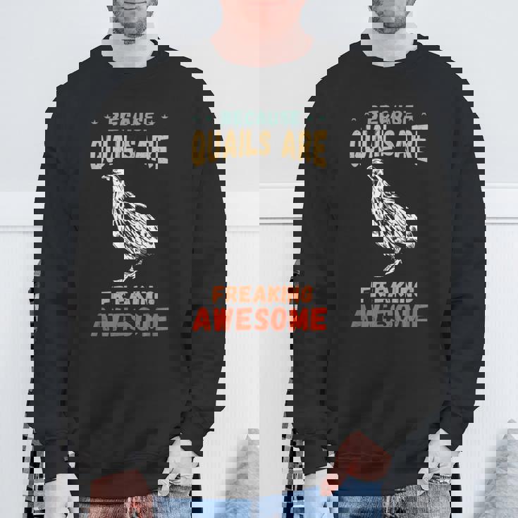 素晴らしいウズラ 鳥 ウズラ 飼育 ボホワイトウズラ好き スウェットシャツ 高齢者への贈り物