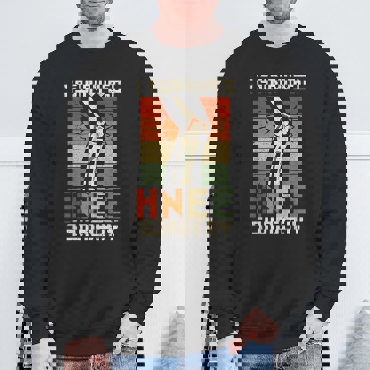 膝の手術の患者さん 面白い膝 スウェットシャツ 高齢者への贈り物