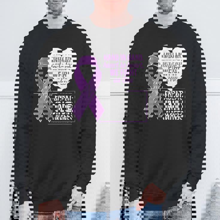 膵臓がん啓発 ハートトゥハート パープルリボン スウェットシャツ 高齢者への贈り物