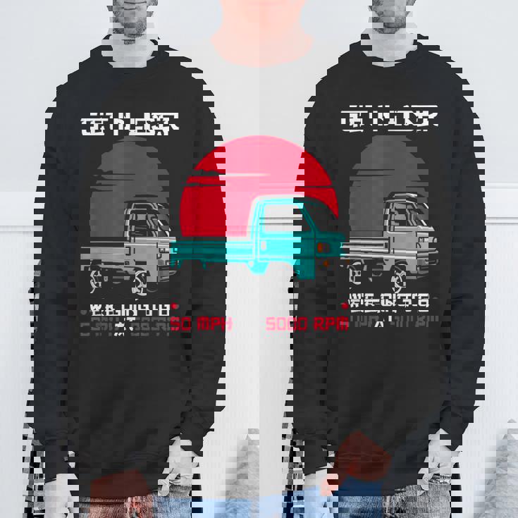 軽トラックジャパン ミニトラック Get In Loser 日本トラック スウェットシャツ 高齢者への贈り物